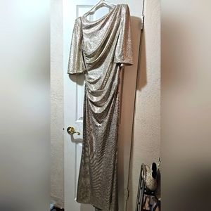 Eliza J gold dress